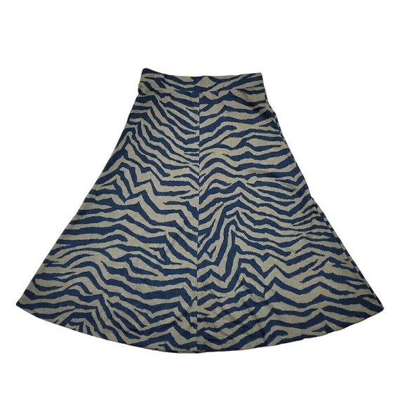 Philosophy Tiger Striped Midi Skirt Womens M A-Line Polyester Rayon Blend Casual - Picture 1 of 6